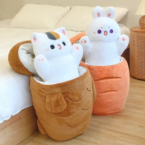 Kawaii Taiyaki Cat Plush Pillow