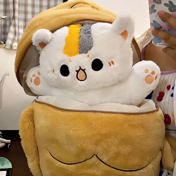 Kawaii Taiyaki Cat Plush Pillow