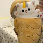 Kawaii Taiyaki Cat Plush Pillow