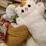 Kawaii Taiyaki Cat Plush Pillow