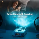 Retro White Noise Vinyl Bluetooth Speaker