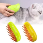 Cepillo de pelo para mascotas con pulverizador eléctrico 3 en 1