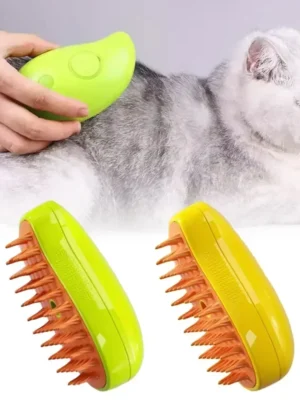 Brosse à poils d'animaux à pulvérisation électrique 3 en 1