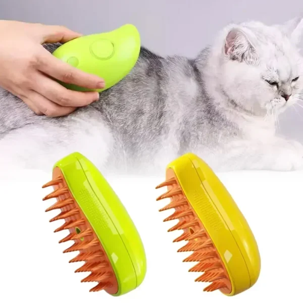 Brosse à poils d'animaux à pulvérisation électrique 3 en 1