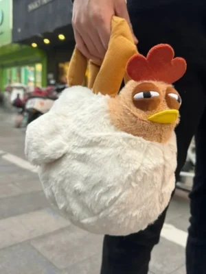 Fur Chicken Plush Bag Hen Shape Handbag