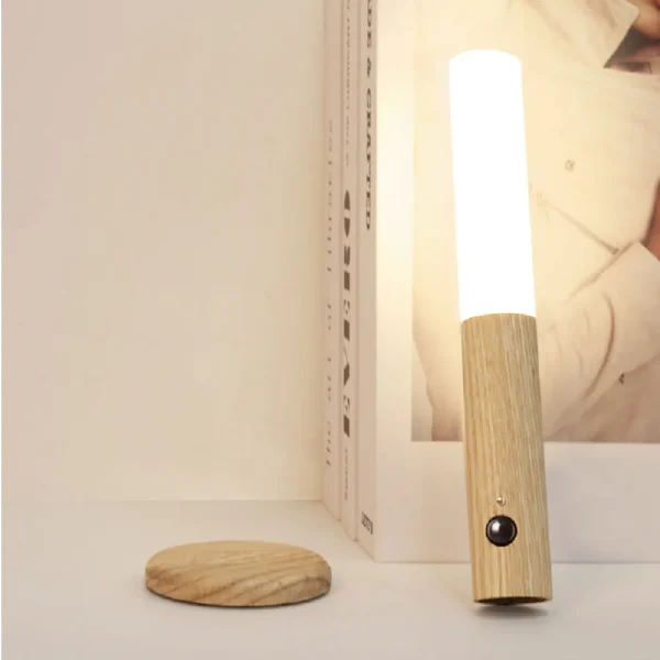 LED Wood Grain Magnetic Wall Lamp