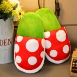 Red & White Polka Dotted Slippers