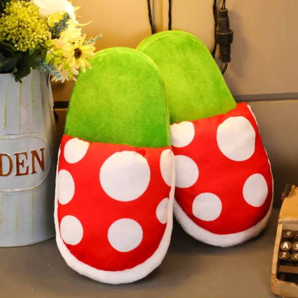 Red & White Polka Dotted Slippers