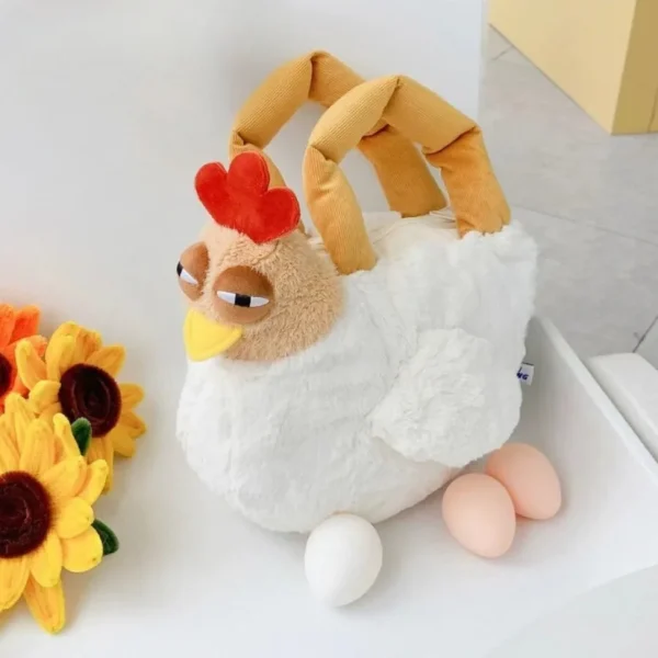 Fur Chicken Plush Bag Hen Shape Handbag