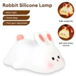 Cute Rabbit Pat Lamp Soft Night Light