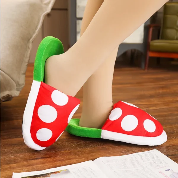 Red & White Polka Dotted Slippers