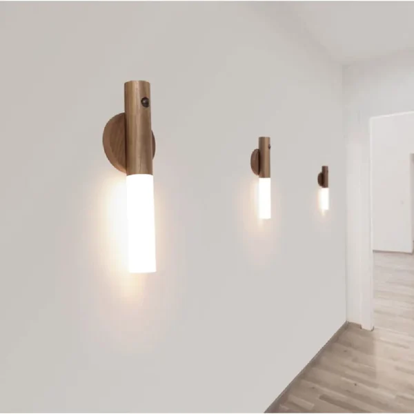 LED Wood Grain Magnetic Wall Lamp