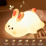 Cute Rabbit Pat Lamp Soft Night Light