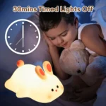 Cute Rabbit Pat Lamp Soft Night Light