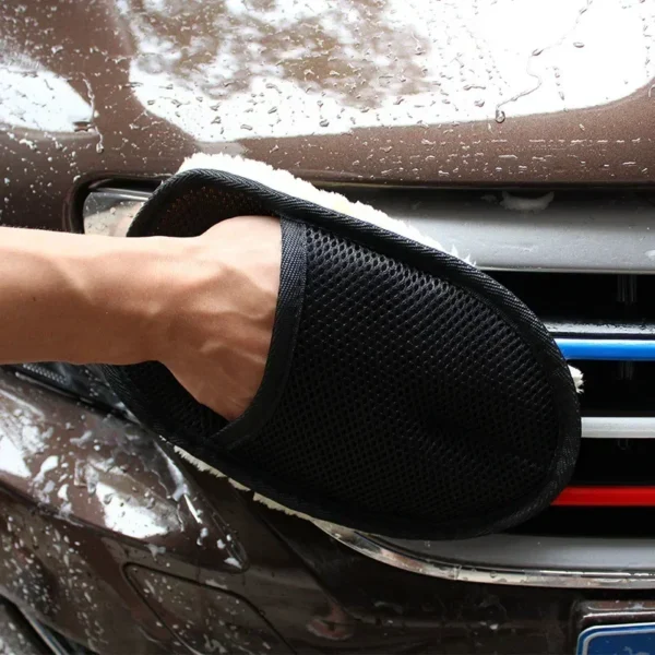 Soft Wool Car Wash Glove for Auto Detailing