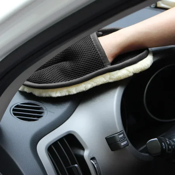 Soft Wool Car Wash Glove for Auto Detailing