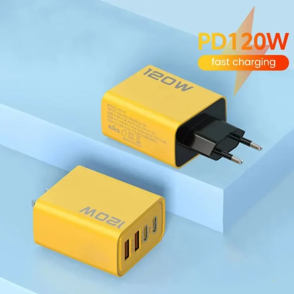 USB Charger 120W Fast Charging Adapter