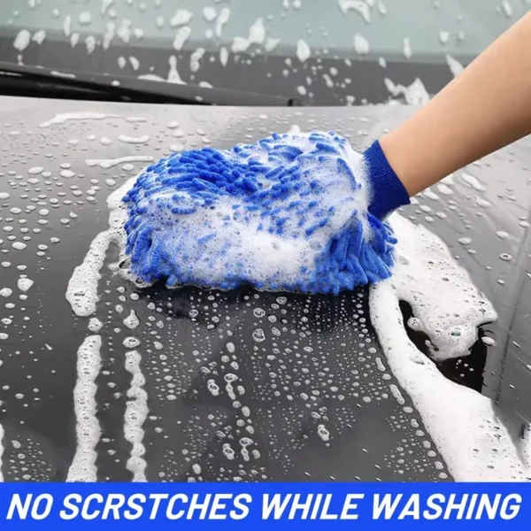 Chenille Car Wash Gloves Double-Sided Cleaning