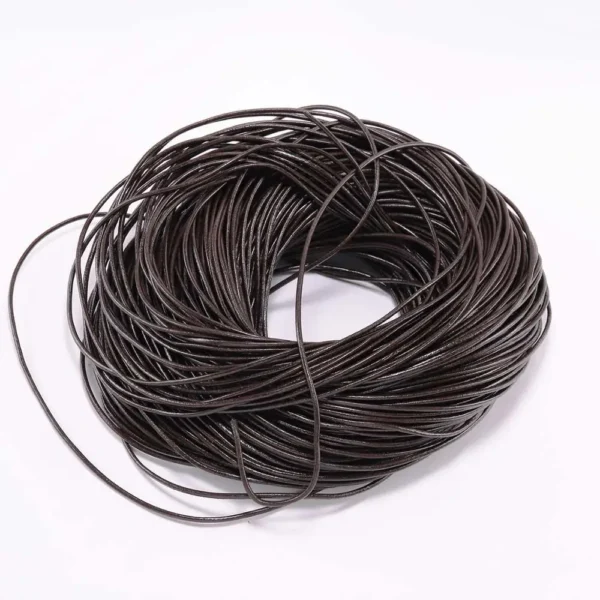 2-5m/lot 1.5 2 2.5 3 4 5 6mm 3 Color Genuine Cow Leather Round Thong Cord DIY Bracelet Findings Rope String For Jewelry Making