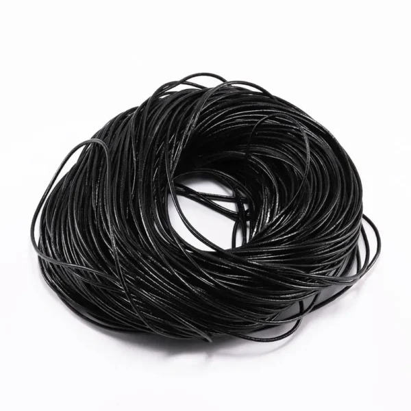 2-5m/lot 1.5 2 2.5 3 4 5 6mm 3 Color Genuine Cow Leather Round Thong Cord DIY Bracelet Findings Rope String For Jewelry Making