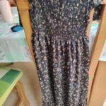 Spring Summer Chiffon Dress Women Midi DressesFemale Short Sleeve Elastic Waist Printed Floral Pleated Backless Casual Dress photo review