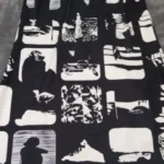 Hugcitar Vintage Print Halter Sleeveless Backless Sexy Slim Bodycon Mini Dress 2023 Summer Y2K Outfit Streetwear Nightclub Biker photo review