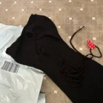 YuooMuoo Chic Fashion Sexy Package Hips Split Knitted Summer Dress 2025 Women Slim Elastic Bodycon Party Dress Streetwear Outfit photo review