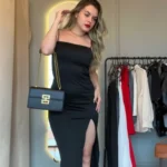 Women Summer Sexy Bodycon Dress Lady Sexy Spaghetti Strap Sleeve Split Solid Color Sheath Dress Vestidos photo review