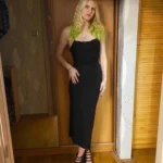 Sexy Black Long Bodycon Dress Women Summer Sleeveless Blackless Halter Neck Spaghetti Strap Dresses High Split Vestidos photo review