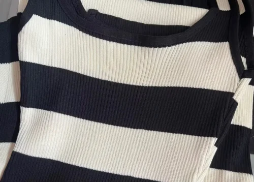 2024 Stripe Summer Elastic Split Bodycon Dress Sexy Beach Vacation Sundress Women Casual Slim Pencil Vestidos Maxi Long Dress photo review