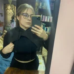 Street Sport Drop Shoulder Drawstring Hollow Out Super Crop Sports Hoodie Without Cami Top photo review