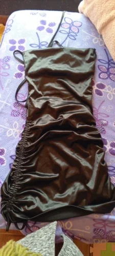 2024 Europe and the United States explosive new cross-border dress summer high sense lace-up sexy halter spice bag hip skirt photo review