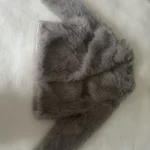 TRAFZA Women Fashion Cropped Faux Fur Jacket Coat Long Sleeve Front Snap-button Female Outerwear Chic Lapel Collar Thick Coat photo review