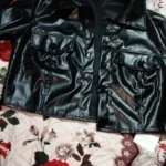 Xeemilo Autumn Faux Leather Short Jacket Y2K Turn-down Collar Fashion Botton Decoration PU Coat 2022 Grunge Street Casual Coats photo review