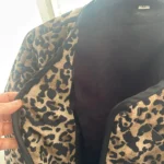 TRAF Leopard Print Jackets for Women Coats Oversized Jackets Woman 2024 Snap Button Overcoat Female Long Sleeve Women's Jacket photo review