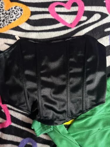 Sleeveless Off Shoulder Fashion Sexy Corset Crop Tops Vest Female Underwear Backless Bustier Top Solid photo review