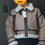 2024 TRAF New synthetic sheepskin women's Coat Thickened thermal bomber Jacket Y2K lapel vintage winter fashion photo review