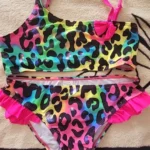 Girl's Swimsuit Fashion Mermaid Scale Print Children's Bikini Swimsuit photo review