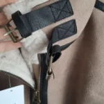 2024 TRAF New synthetic sheepskin women's Coat Thickened thermal bomber Jacket Y2K lapel vintage winter fashion photo review