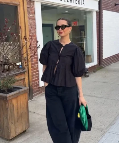 Clearance_Fashion Woman Blouses Short Sleeve Summer Tops Blouse Women Turtleneck Knitted Blouse Shirt Women Tops Blouses_Continu photo review