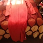 Women sexy knit V-neck reverse neck split dress autumn winter full sleeve elastic basic body sweater photo review