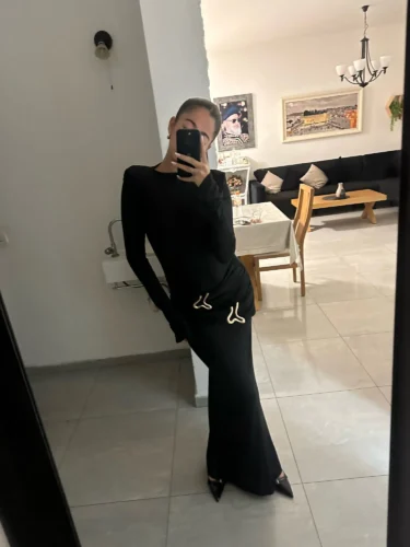 Autumn Fashion Black Maxi Dress For Women Pleated Slim High Waist Long Sleeve Elegant Sexy Party Dress Ladies Y2k Dress photo review