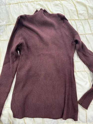Elegant Solid Basic Knitted Tops Women Turtlneck Sweater Long Sleeve Casual Slim Pullover Korean Fashion Simple Chic Clothes photo review
