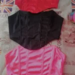 Sleeveless Off Shoulder Fashion Sexy Corset Crop Tops Vest Female Underwear Backless Bustier Top Solid photo review