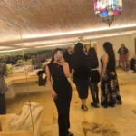 Black Maxi Dress Women Elegant Party Summer Fashion Sexy Split Sleeveless Backless Dress Off Shoulder Streetwear Club Slim Dress photo review