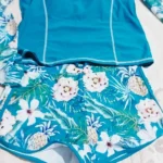 2024 New Tankini Women Swimsuit Tropical Print Bikini Set Long Sleeve Swimwear Summer Shorts Beachwear Female Bathing Suit photo review