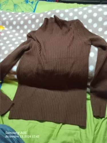 Elegant Solid Basic Knitted Tops Women Turtlneck Sweater Long Sleeve Casual Slim Pullover Korean Fashion Simple Chic Clothes photo review