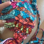 2022 Sexy Bikini Floral Print Swimwear String Bikini Set Push Up Swimsuit Bikinis Women Biquini Beach Bathing Suit Women photo review