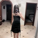 2024 Europe and the United States explosive new cross-border dress summer high sense lace-up sexy halter spice bag hip skirt photo review