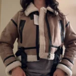 2024 TRAF New synthetic sheepskin women's Coat Thickened thermal bomber Jacket Y2K lapel vintage winter fashion photo review